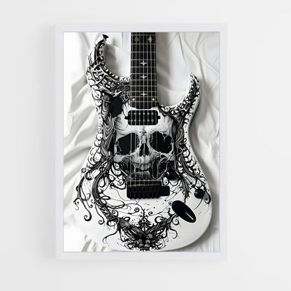 ap-electric guitar-3 cadre Blanc