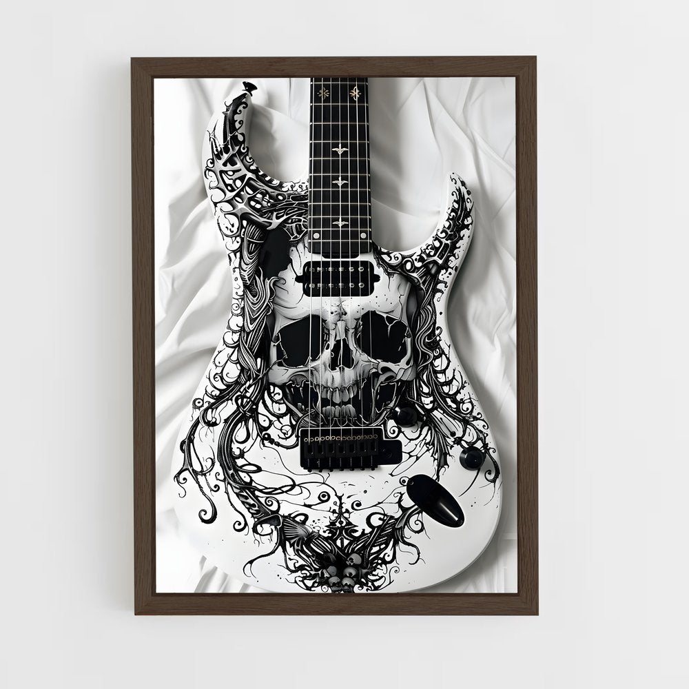 ap-electric guitar-3 cadre Bois foncé