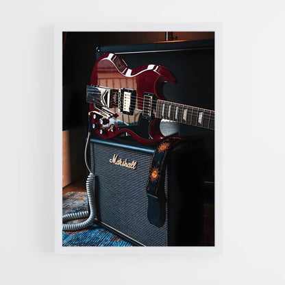 ap-electric guitar-4 cadre Blanc