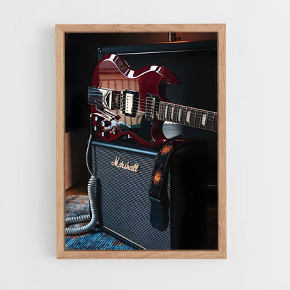 ap-electric guitar-4 cadre Bois clair