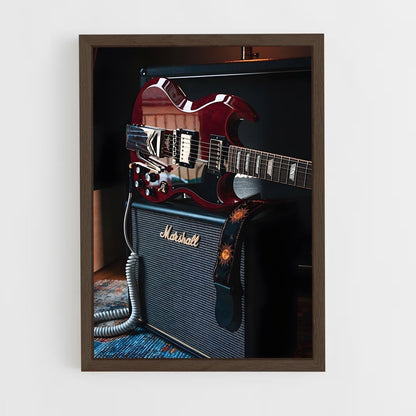 ap-electric guitar-4 cadre Bois foncé