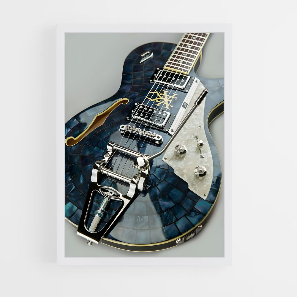 ap-electric guitar-5 cadre Blanc