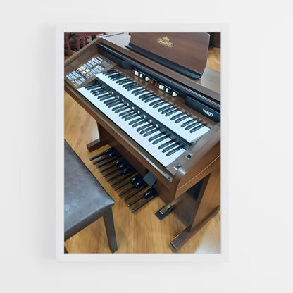 ap-electric organ-3 cadre Blanc