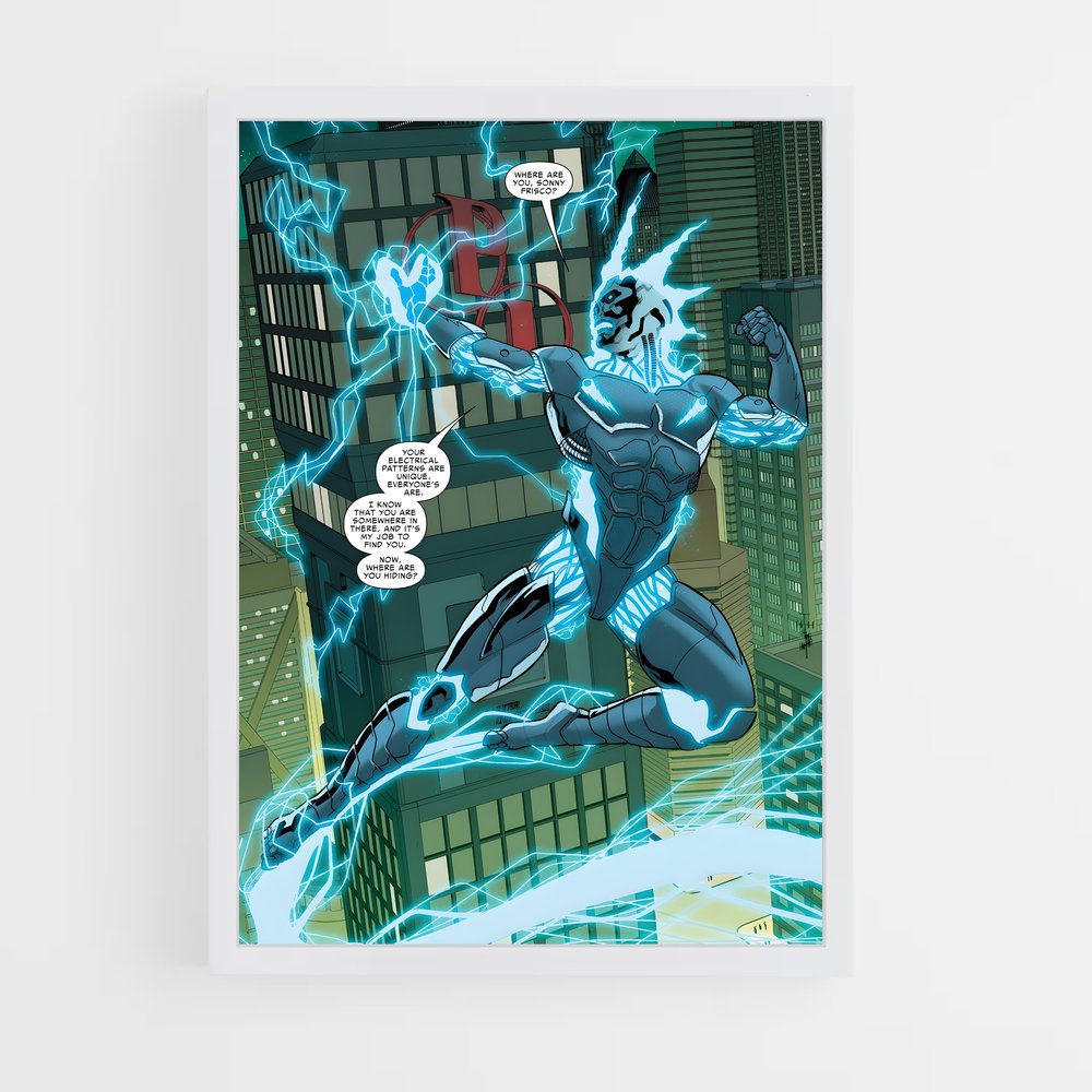 ap-electro spider-man-4 cadre Blanc