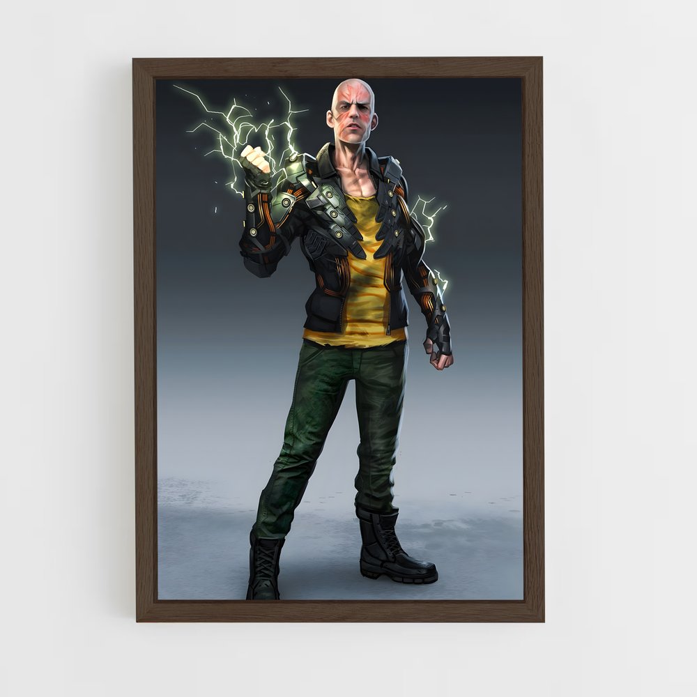 ap-electro spider-man-5 cadre Bois foncé