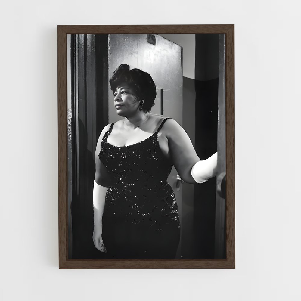 ap-ella fitzgerald-3 cadre Bois foncé