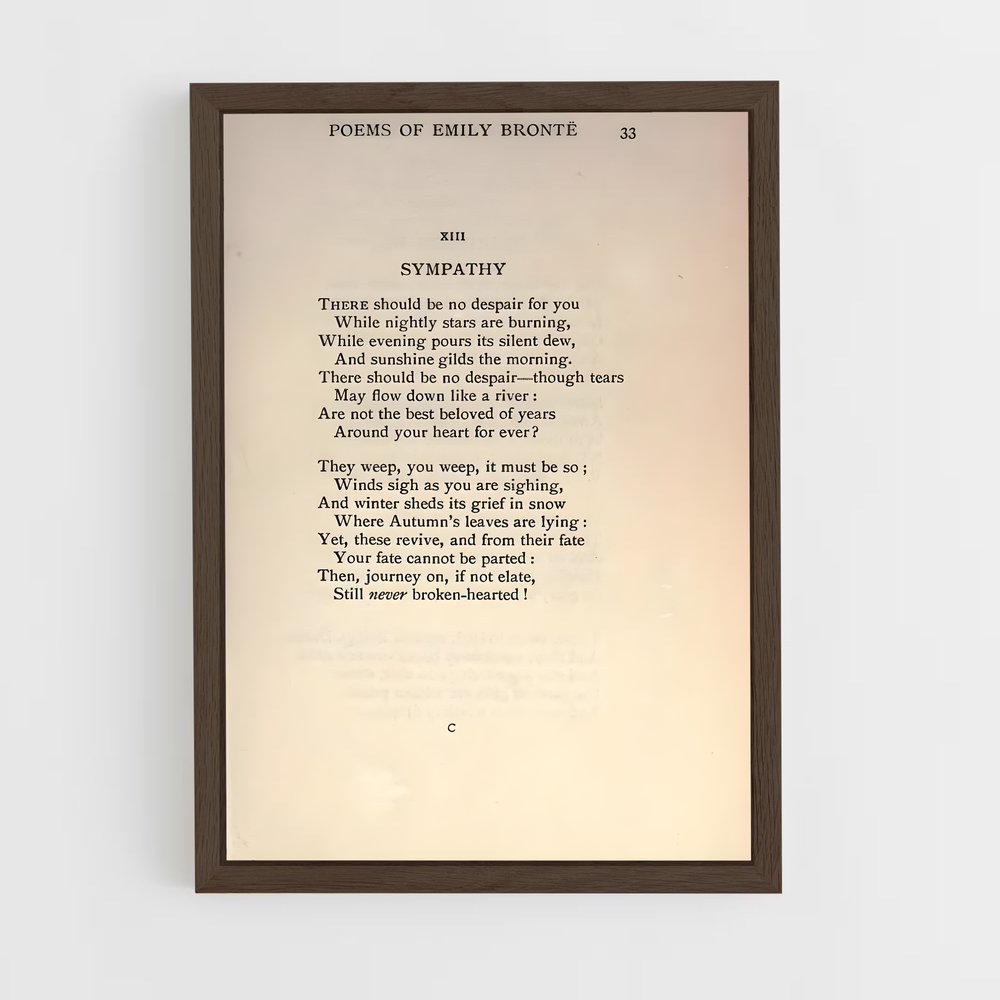 ap-emily bronte-2 cadre Bois foncé