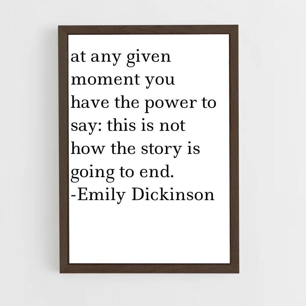 ap-emily dickinson-2 cadre Bois foncé