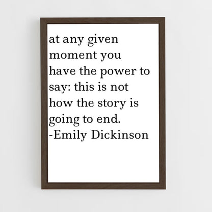 ap-emily dickinson-2 cadre Bois foncé