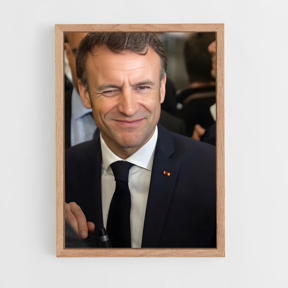 ap-emmanuel macron-1 cadre Bois clair
