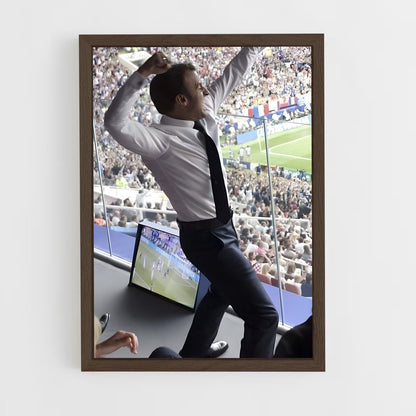 ap-emmanuel macron-10 cadre Bois foncé