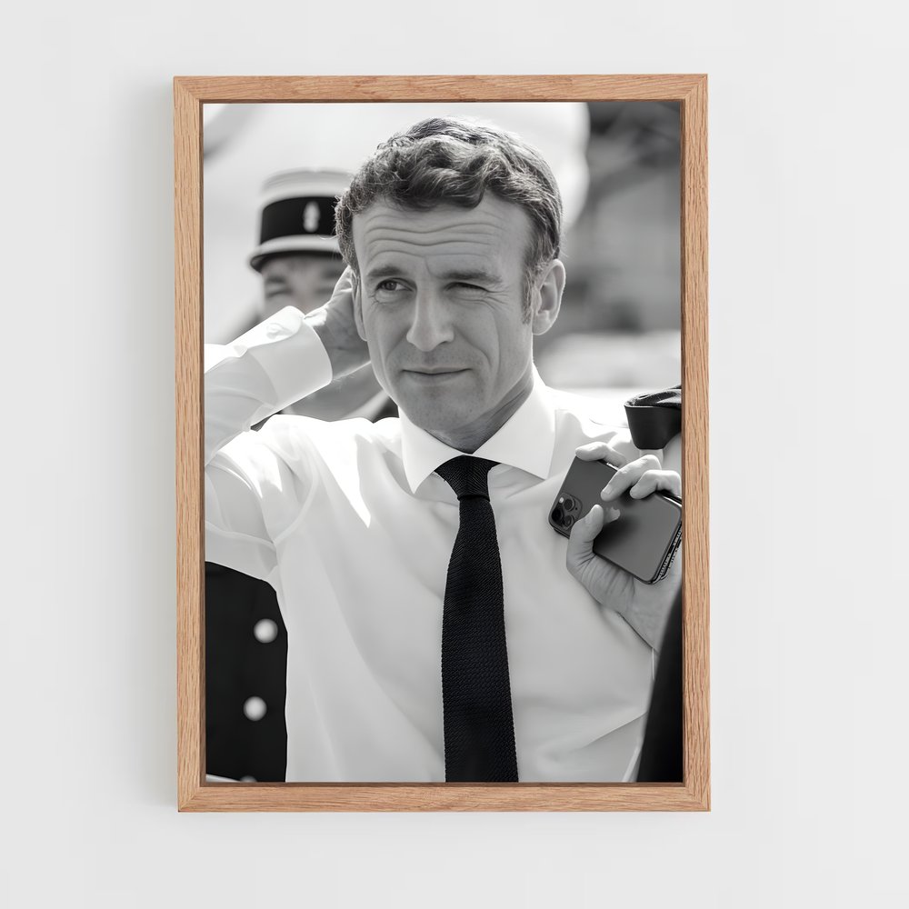 ap-emmanuel macron-2 cadre Bois clair