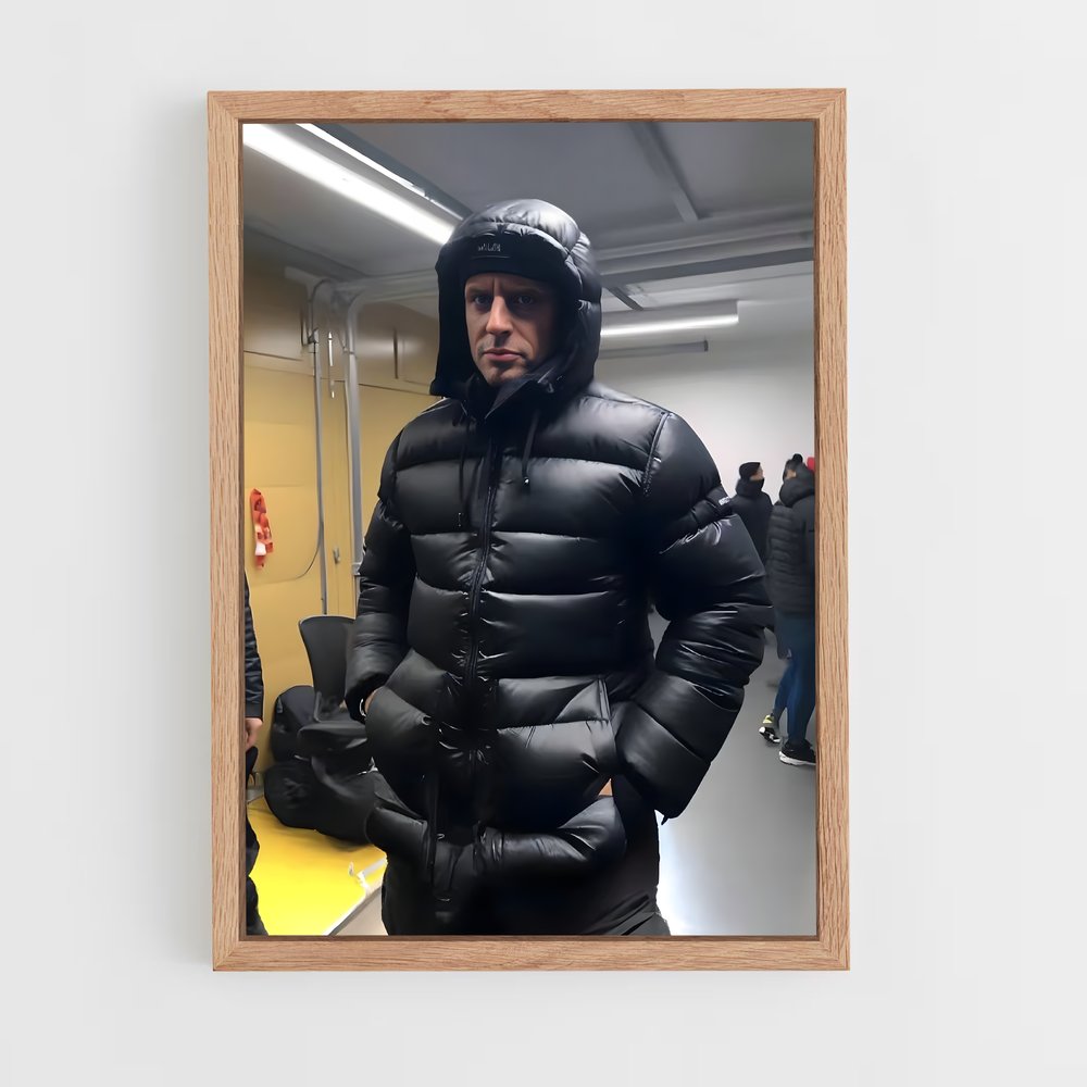 ap-emmanuel macron-3 cadre Bois clair