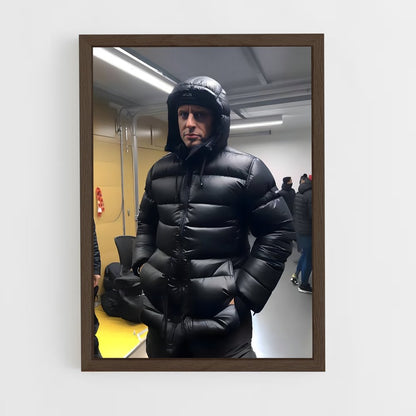 ap-emmanuel macron-3 cadre Bois foncé