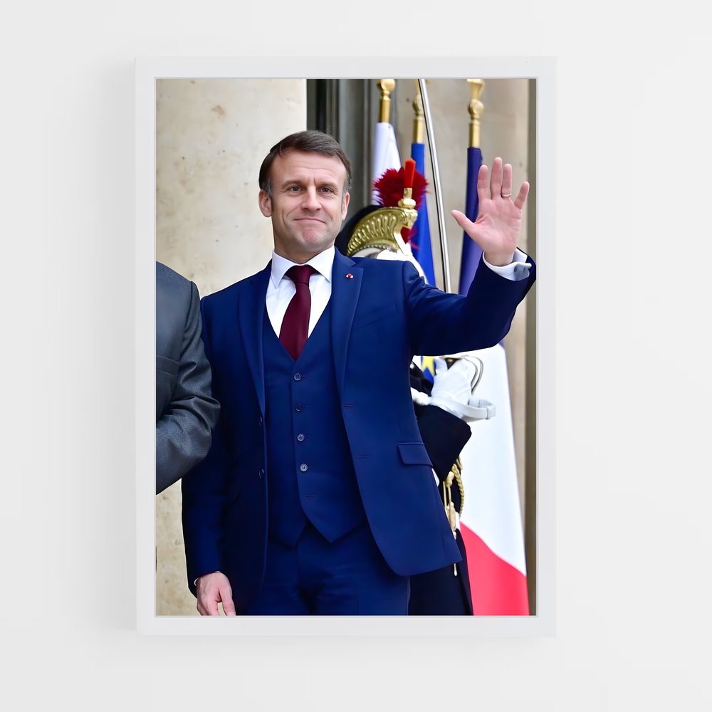 ap-emmanuel macron-7 cadre Blanc