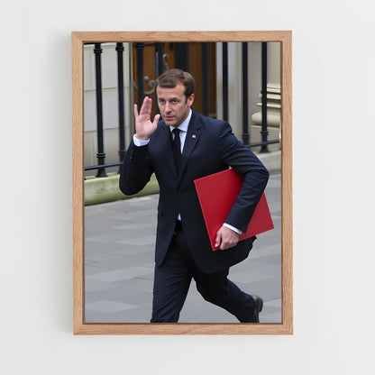 ap-emmanuel macron-8 cadre Bois clair
