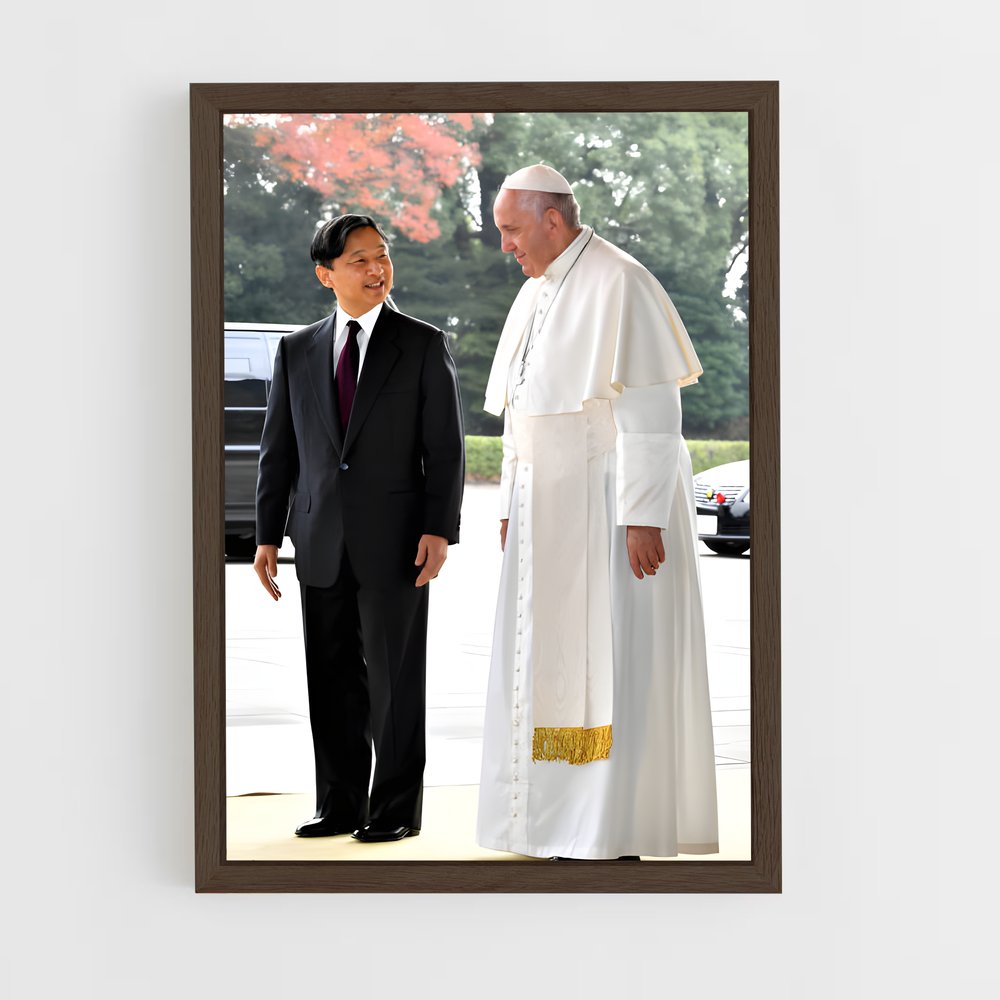 ap-emperor naruhito-7 cadre Bois foncé