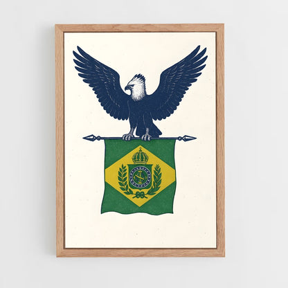 ap-empire of brazil flag-1 cadre Bois clair