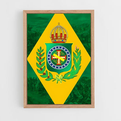 ap-empire of brazil flag-3 cadre Bois clair