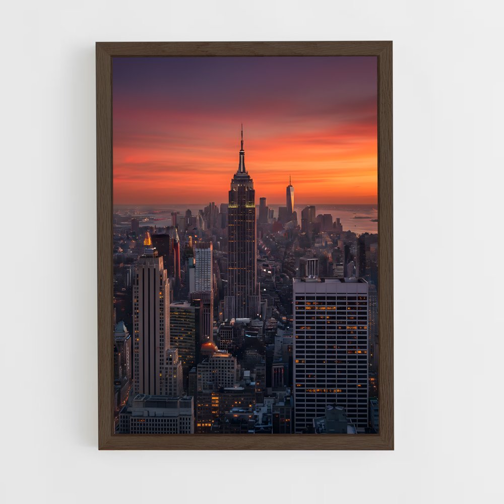 ap-empire state building-10 cadre Bois foncé