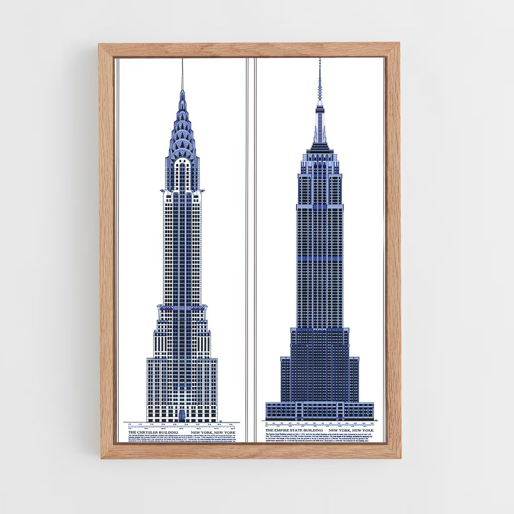 ap-empire state building-11 cadre Bois clair