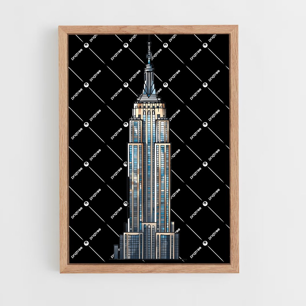 ap-empire state building-15 cadre Bois clair