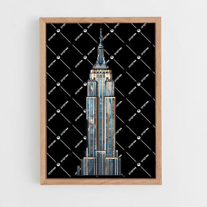 ap-empire state building-15 cadre Bois clair