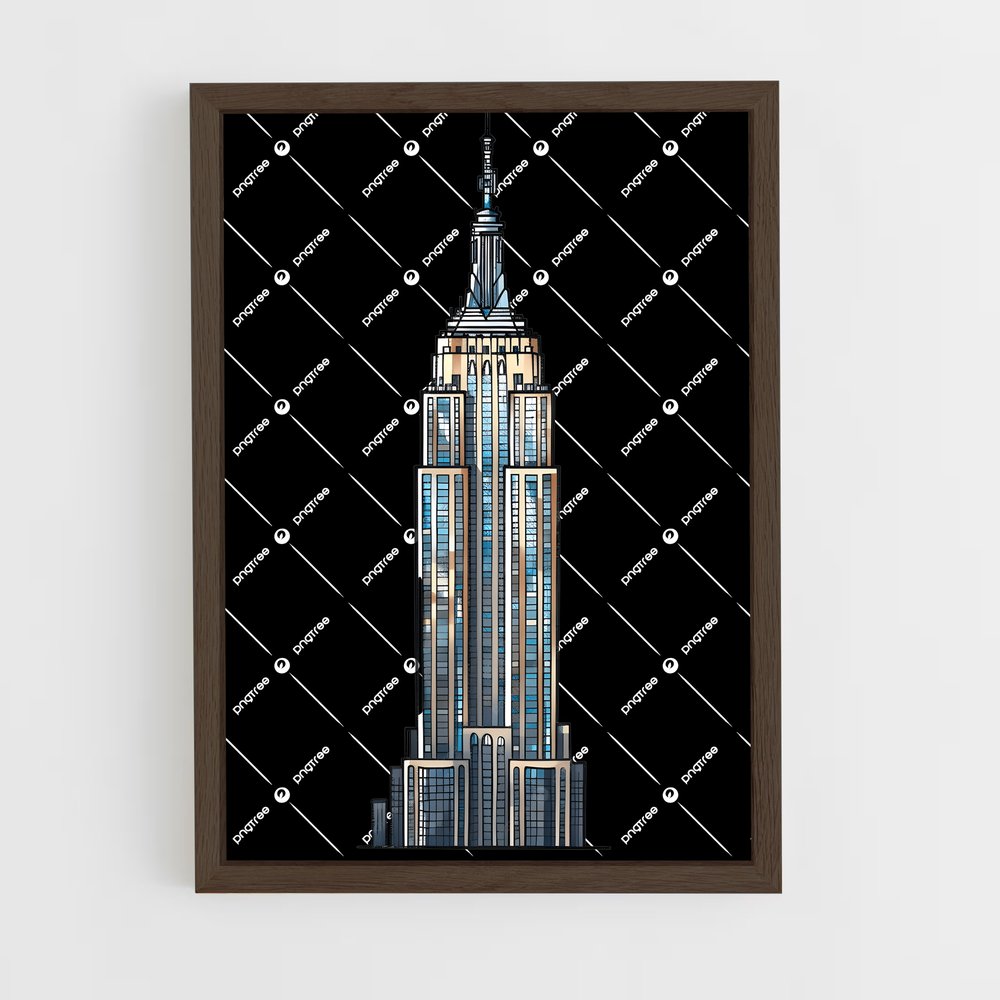 ap-empire state building-15 cadre Bois foncé