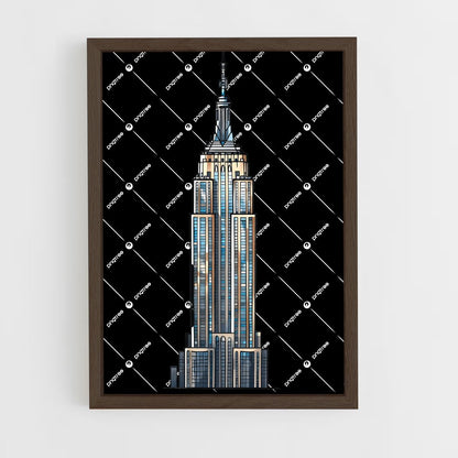 ap-empire state building-15 cadre Bois foncé