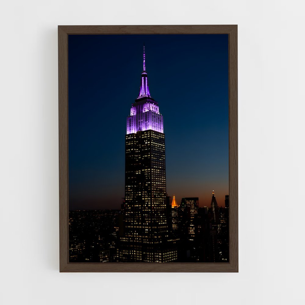 ap-empire state building-19 cadre Bois foncé