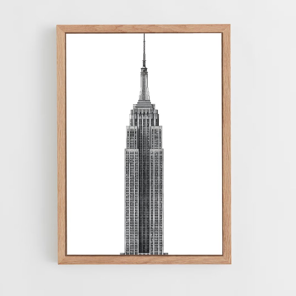 ap-empire state building-20 cadre Bois clair