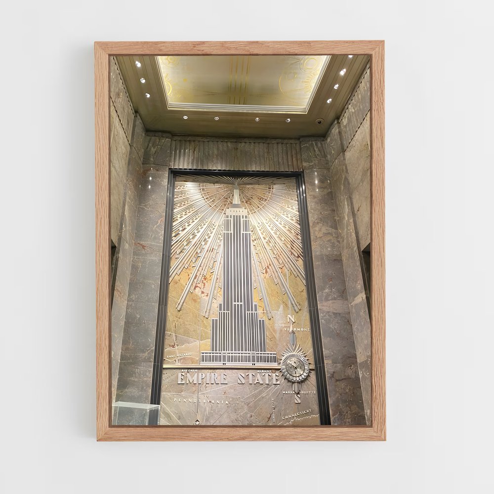 ap-empire state building-7 cadre Bois clair