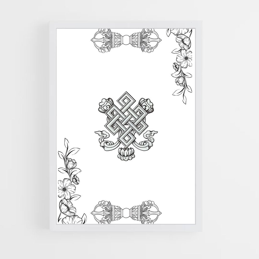ap-endless knot-1 cadre Blanc