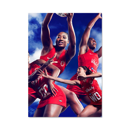 Poster Roses et Basketball