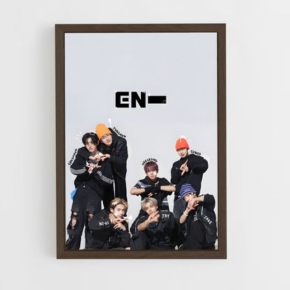 ap-enhypen-8 cadre Bois foncé