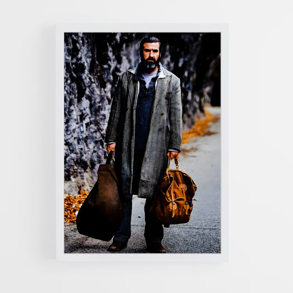 ap-eric cantona-2 cadre Blanc
