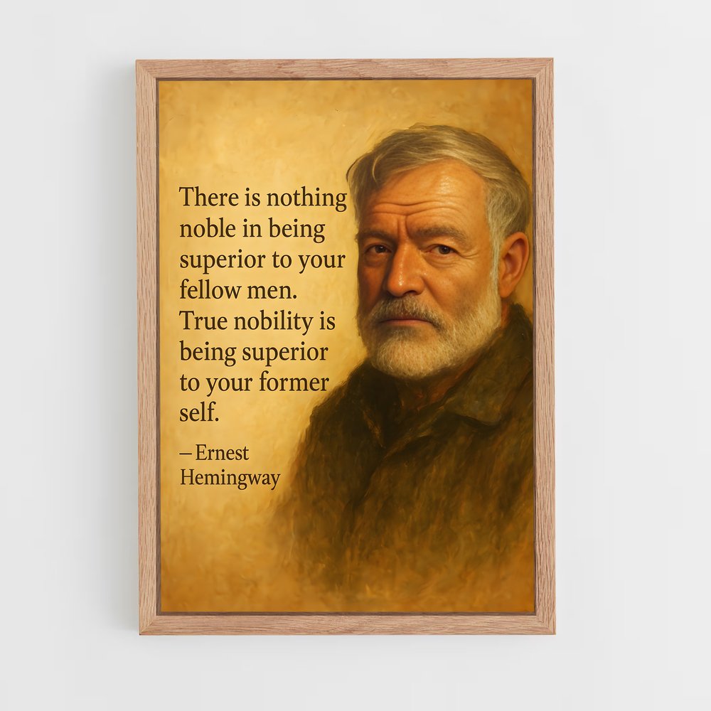 ap-ernest hemingway-1 cadre Bois clair