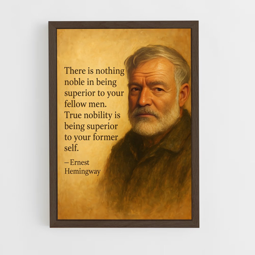 ap-ernest hemingway-1 cadre Bois foncé
