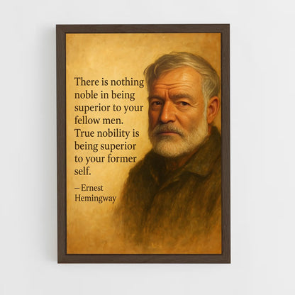 ap-ernest hemingway-1 cadre Bois foncé