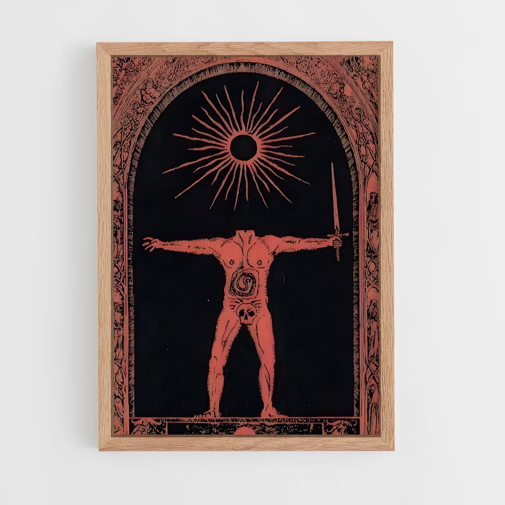 ap-esoteric symbols-1 cadre Bois clair