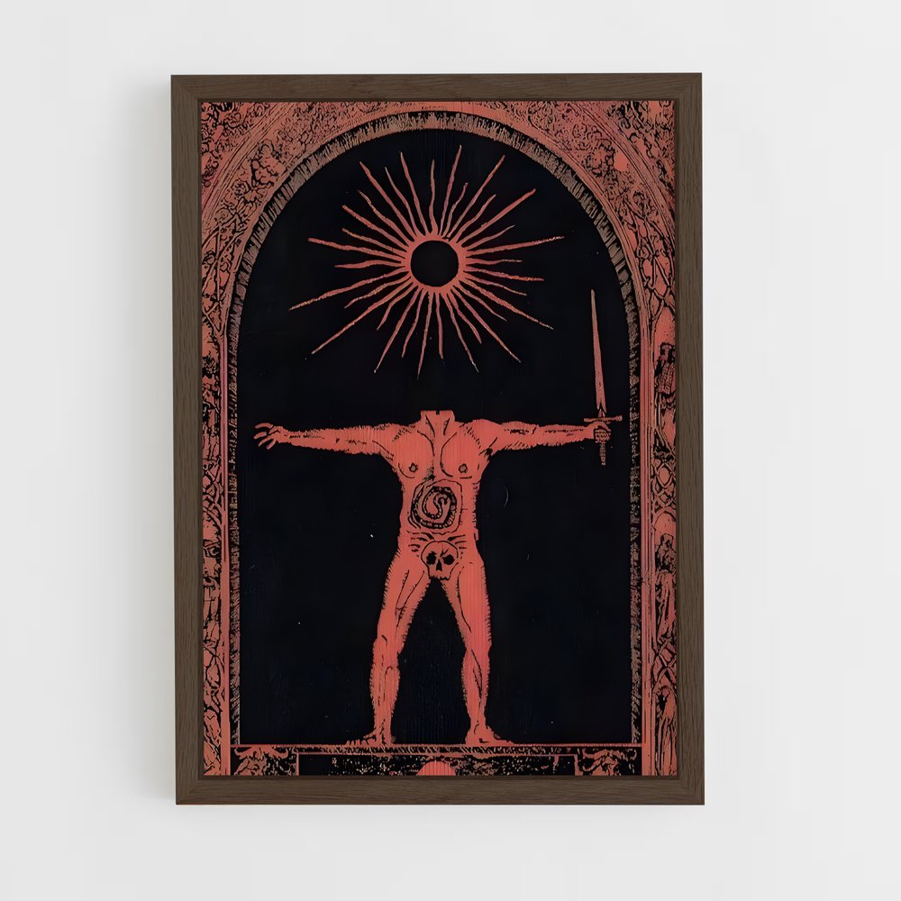 ap-esoteric symbols-1 cadre Bois foncé