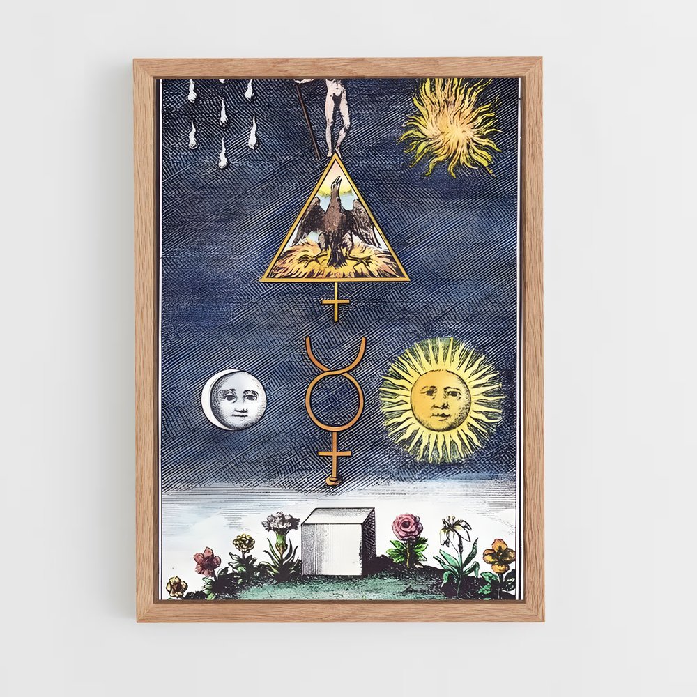 ap-esoteric symbols-2 cadre Bois clair