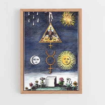 ap-esoteric symbols-2 cadre Bois clair