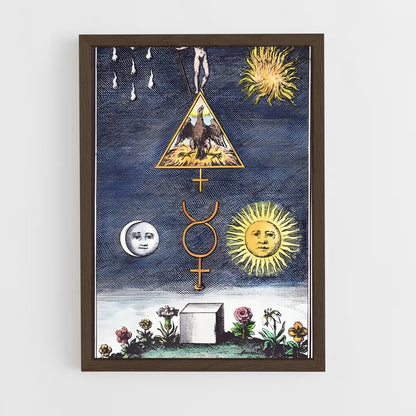 ap-esoteric symbols-2 cadre Bois foncé