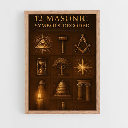 ap-esoteric symbols-4 cadre Bois clair
