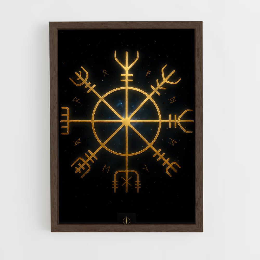 ap-esoteric symbols-6 cadre Bois foncé