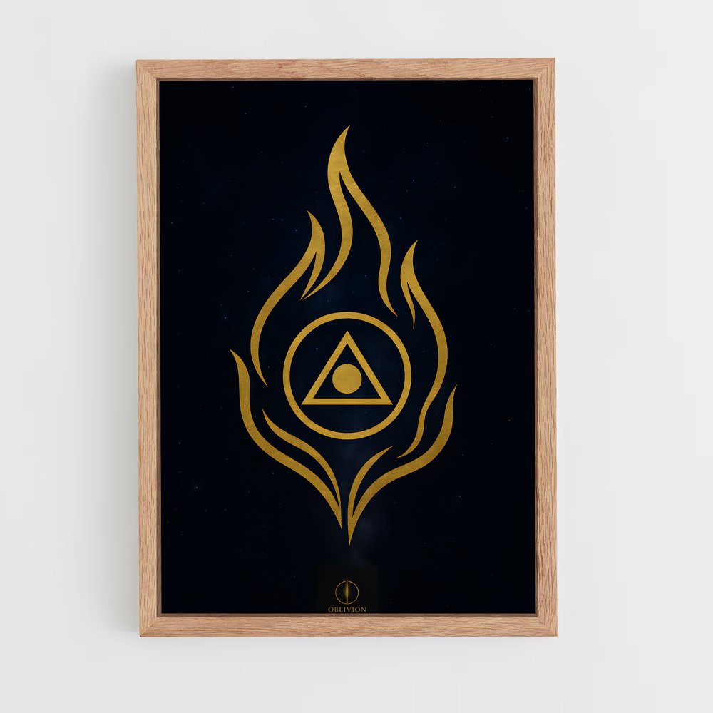 ap-esoteric symbols-7 cadre Bois clair
