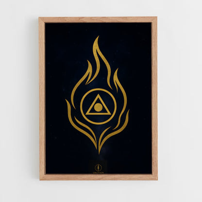 ap-esoteric symbols-7 cadre Bois clair