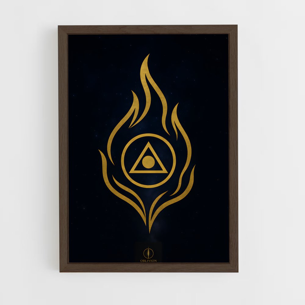 ap-esoteric symbols-7 cadre Bois foncé