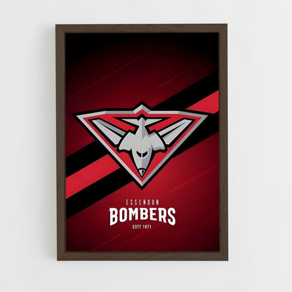 ap-essendon bombers-4 cadre Bois foncé